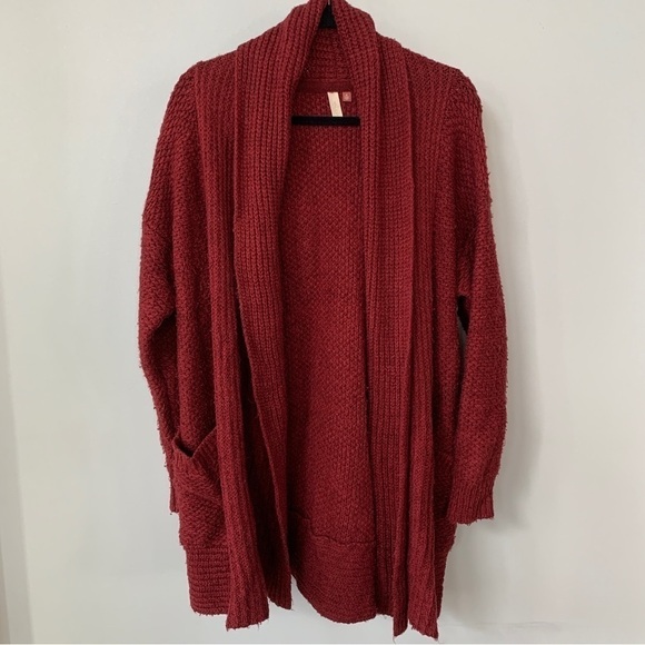 Pilcro Burgundy Cardigan Sweater Size M - Picture 1 of 9